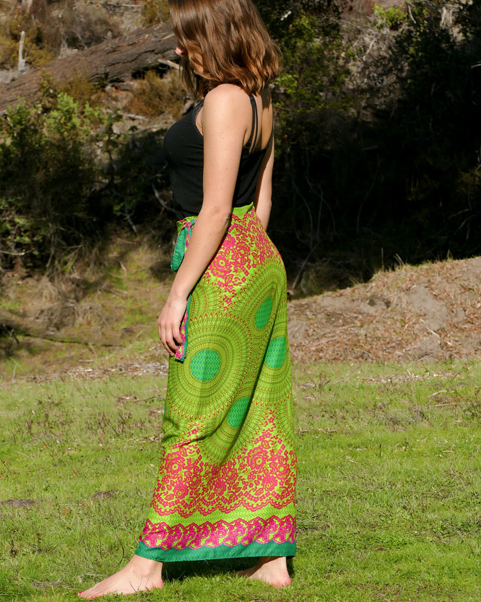 Vivid Floral Mandala Sarong