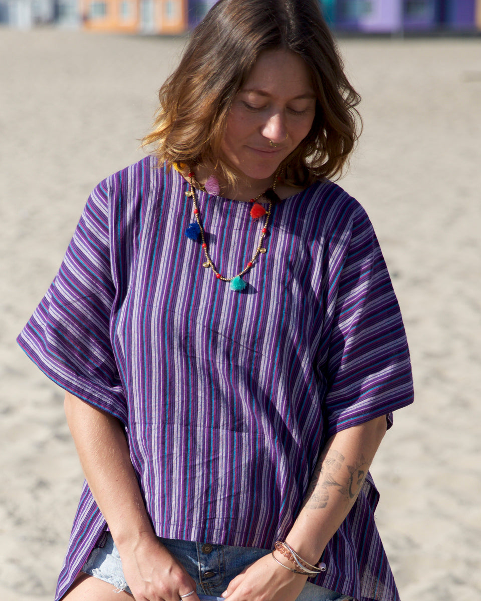 Striped Cotton Box Top