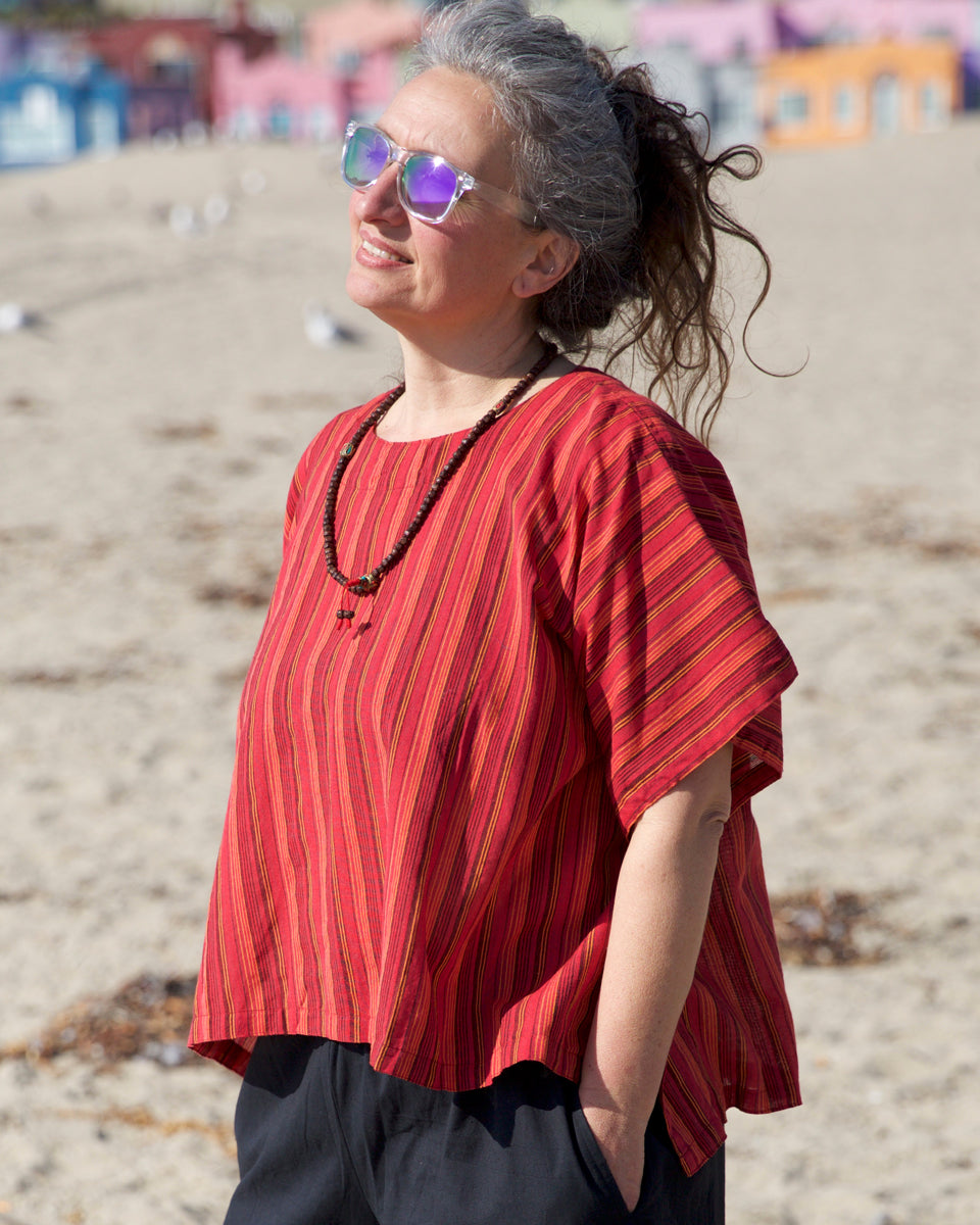 Striped Cotton Box Top