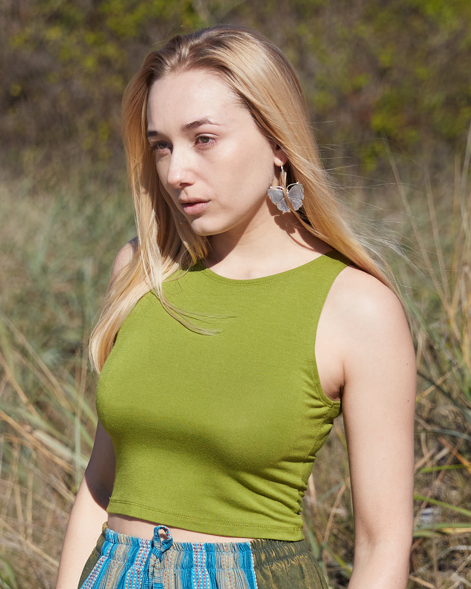 High Neck Crop Top