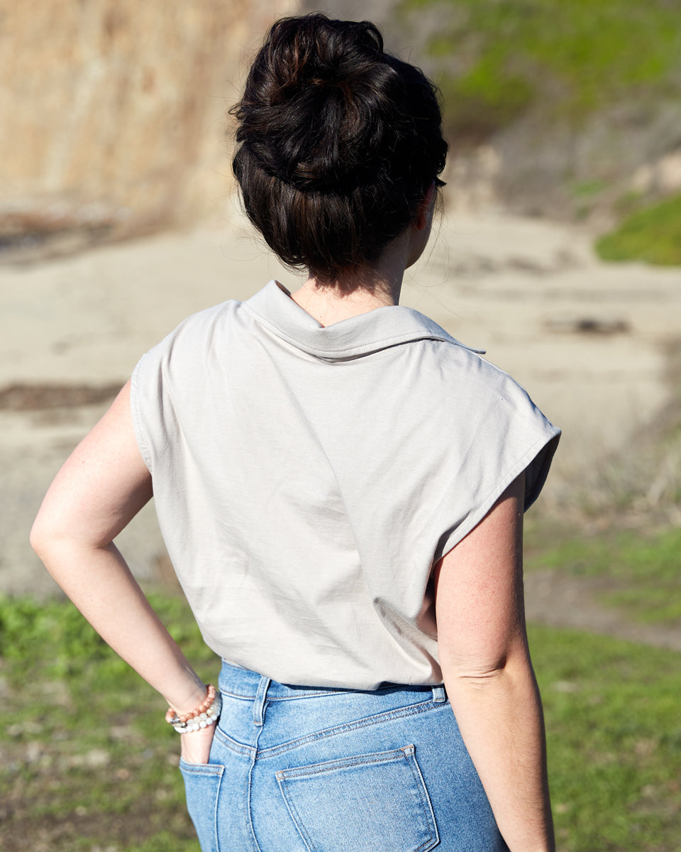 Organic Button Down Collared Top