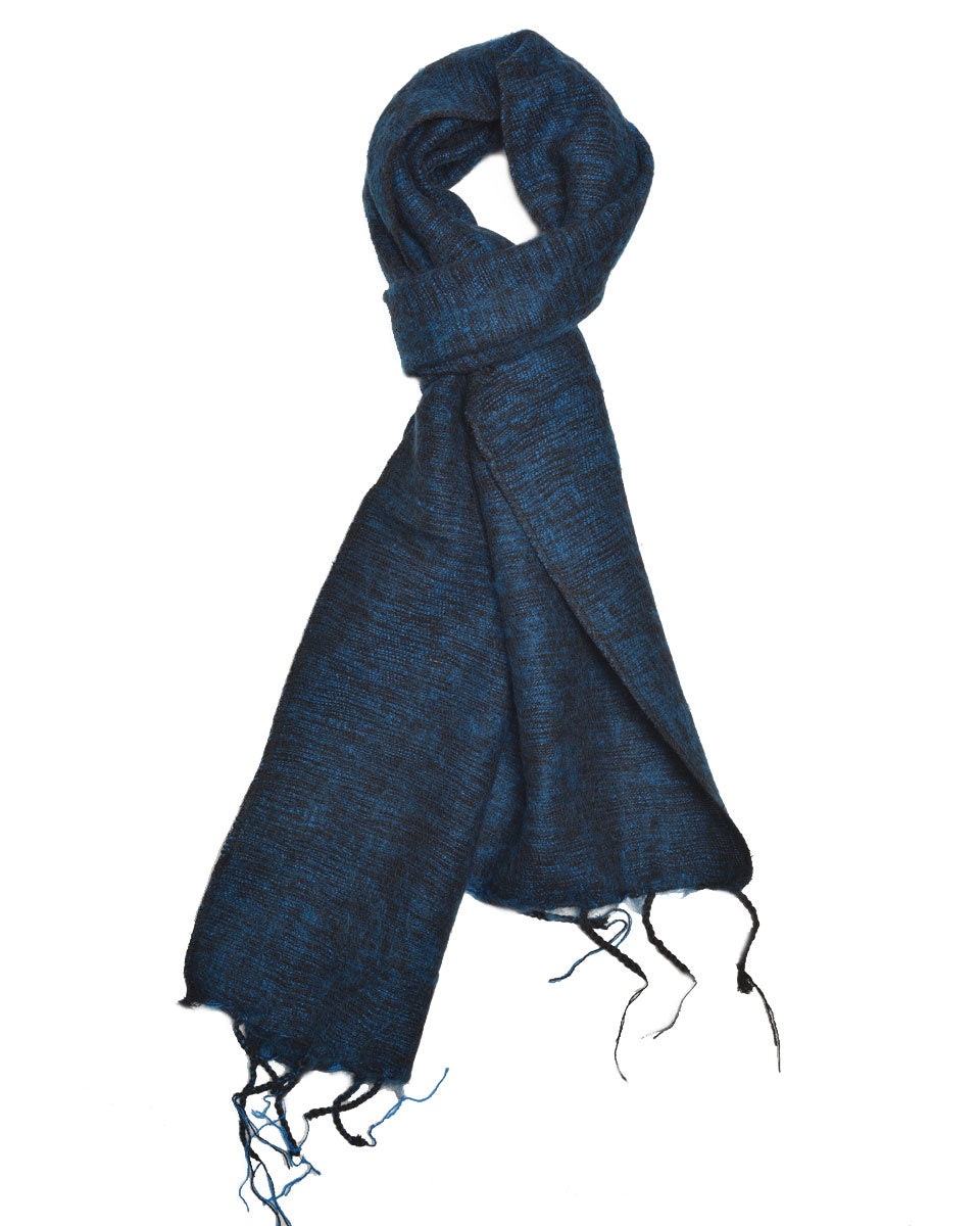 Brushed Woven Scarf in Petrol