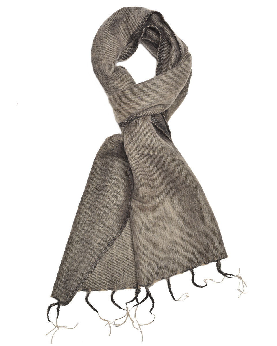 Brushed Woven Scarf in Smoke