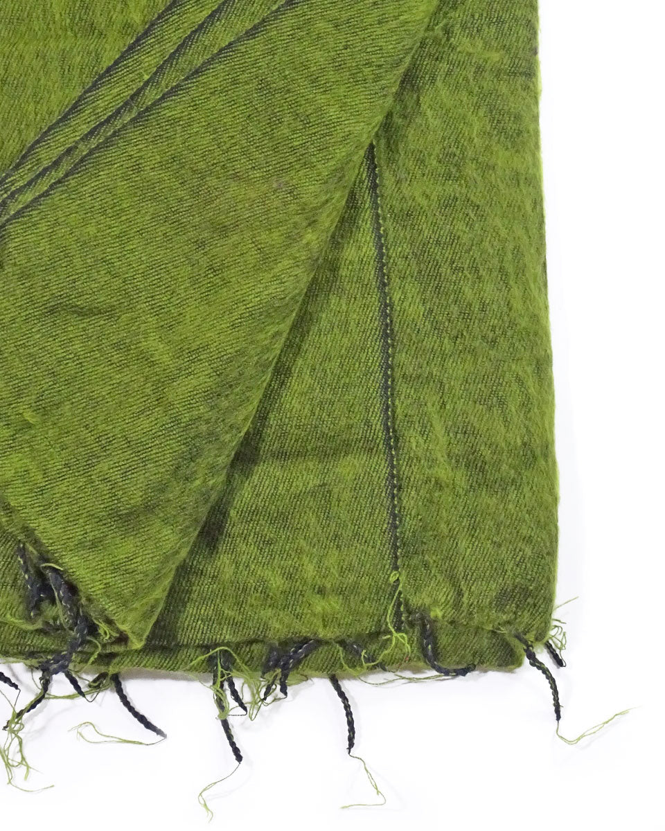 Brushed Woven Blanket in Moss