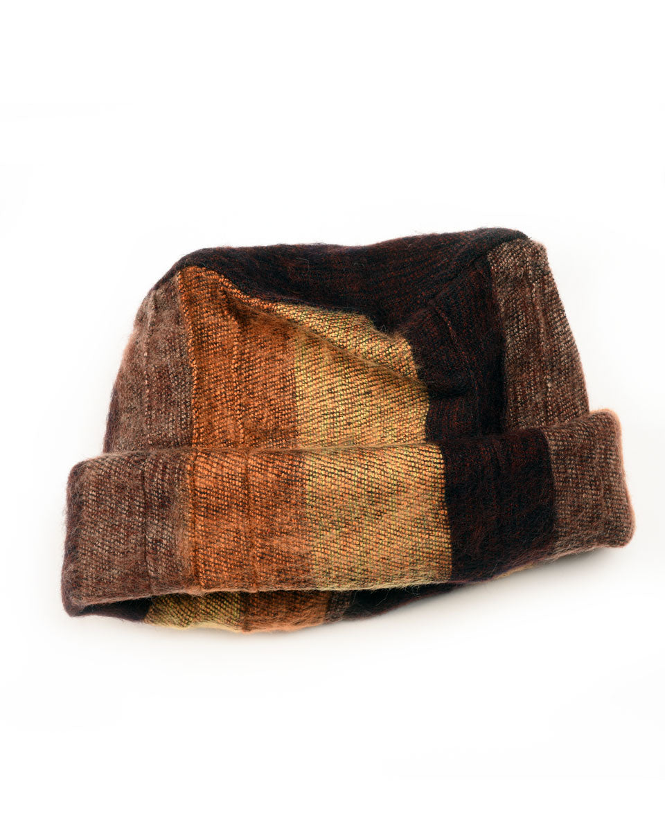 Striped Brushed Woven Pashtun Hat