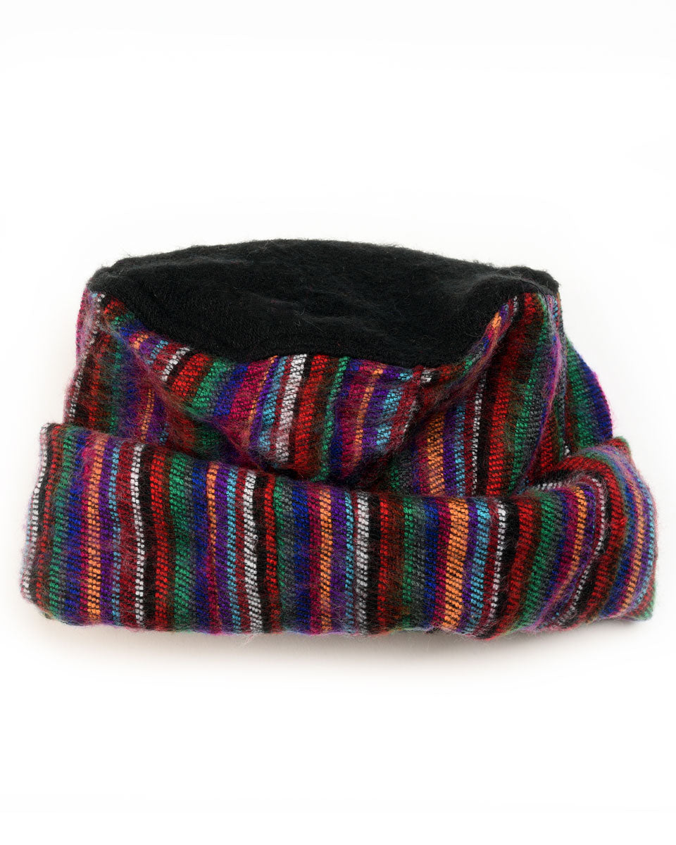 Multi-Striped Brushed Woven Pashtun Hat