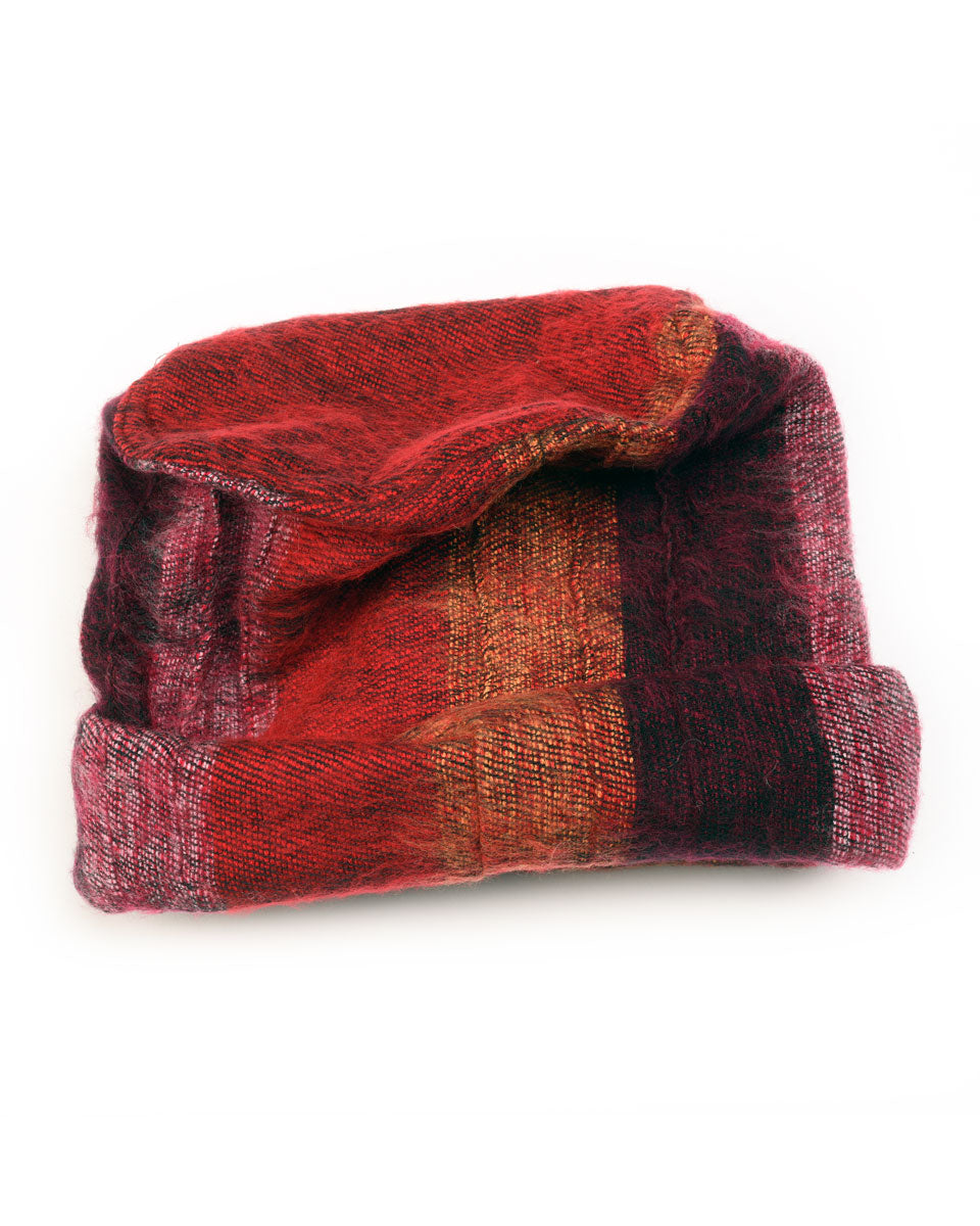 Striped Brushed Woven Pashtun Hat