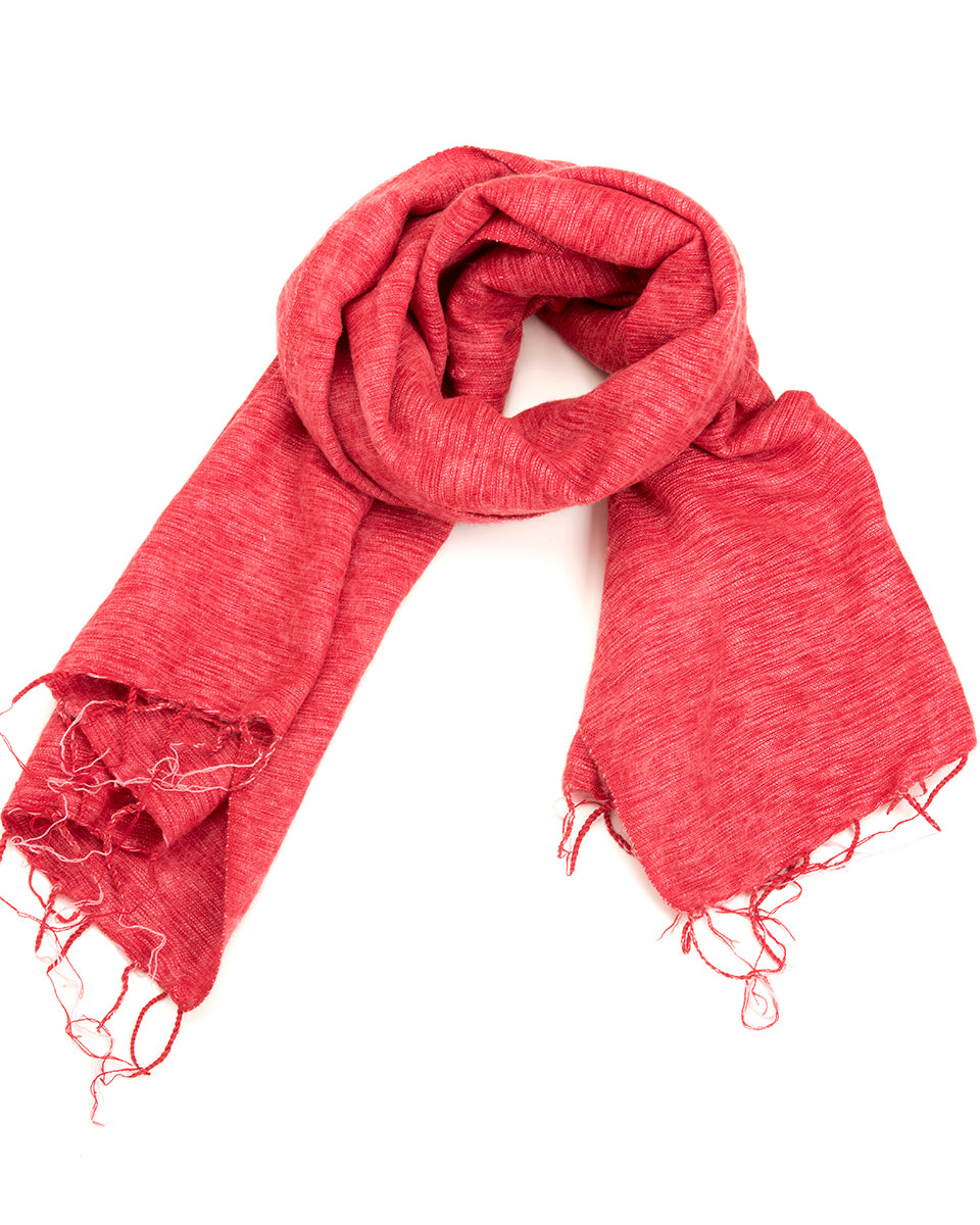 Brushed Woven Shawl in Cherry