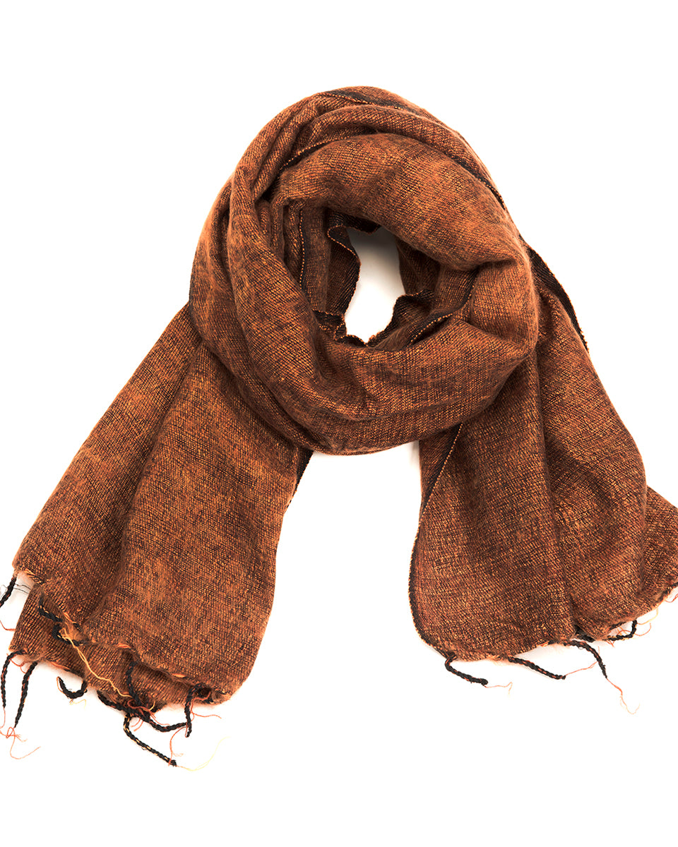 Brushed Woven Shawl in Cinnamon