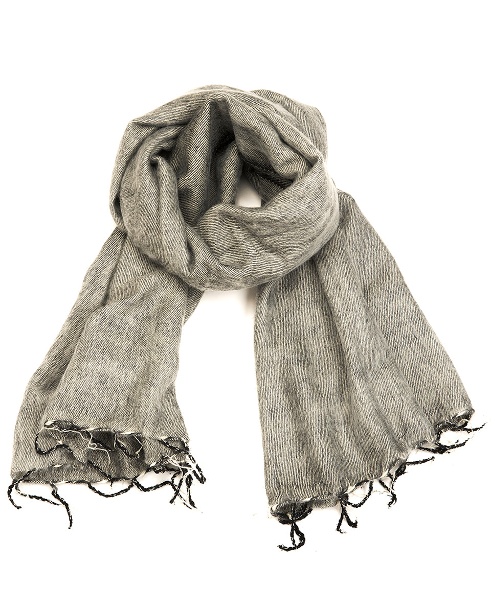 Brushed Woven Shawl in Frost