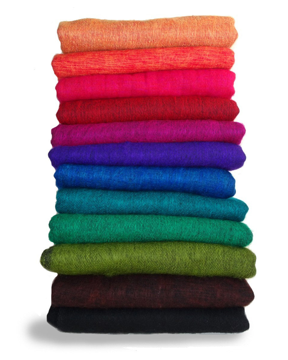 Jewel-Toned Pack (12 Brushed Woven Shawls)