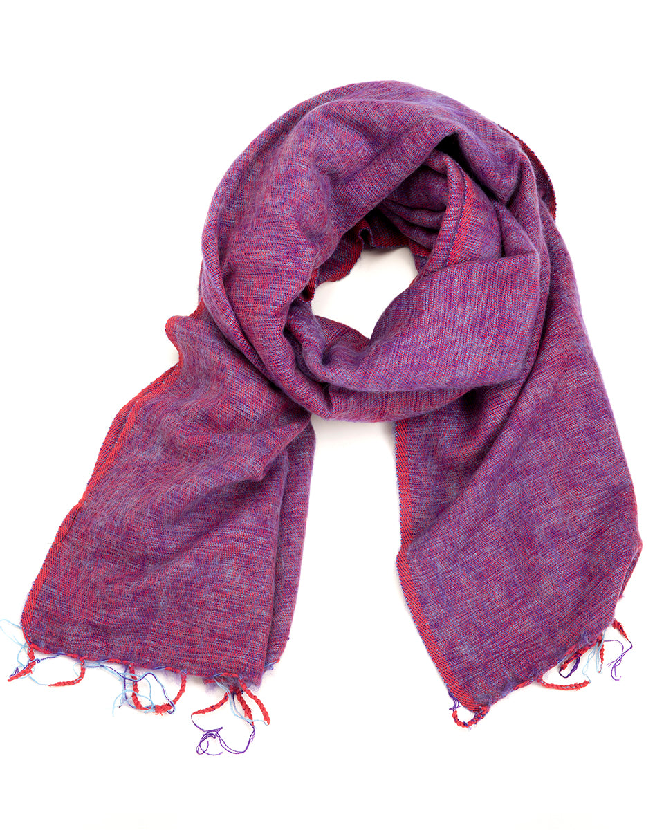 Brushed Woven Shawl in Monet