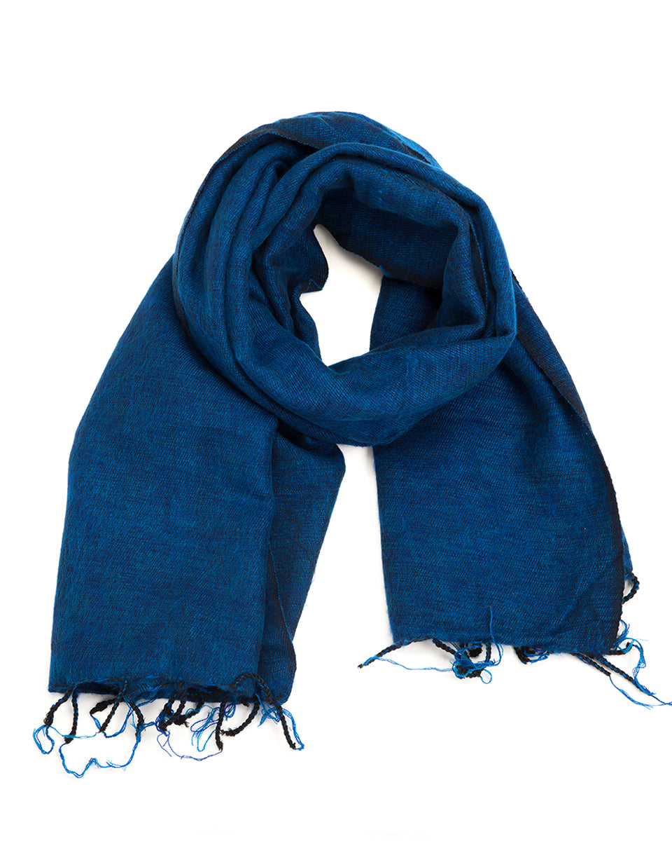 Brushed Woven Shawl in Peacock