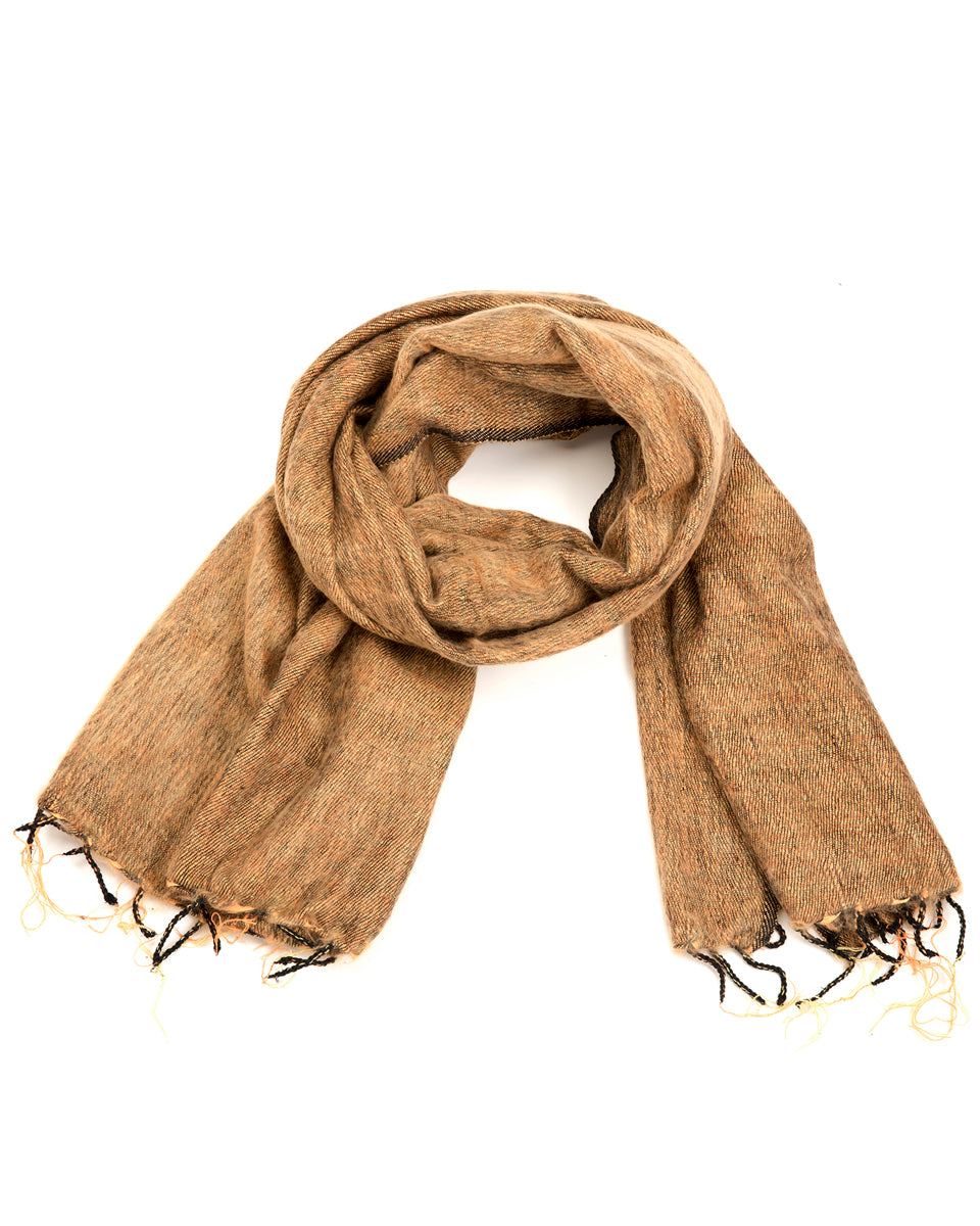 Brushed Woven Shawl in Saffron