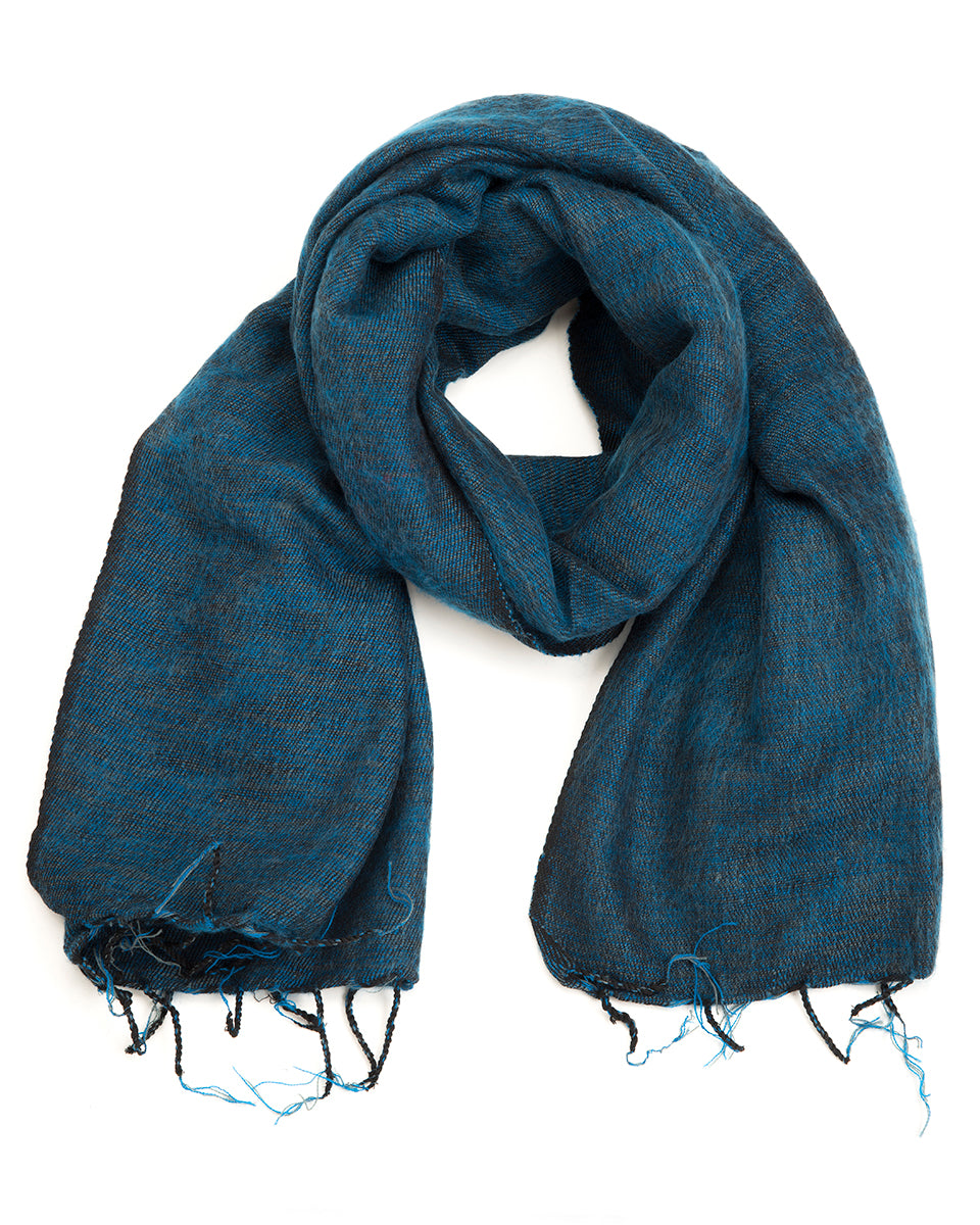 Brushed Woven Shawl in Turquoise