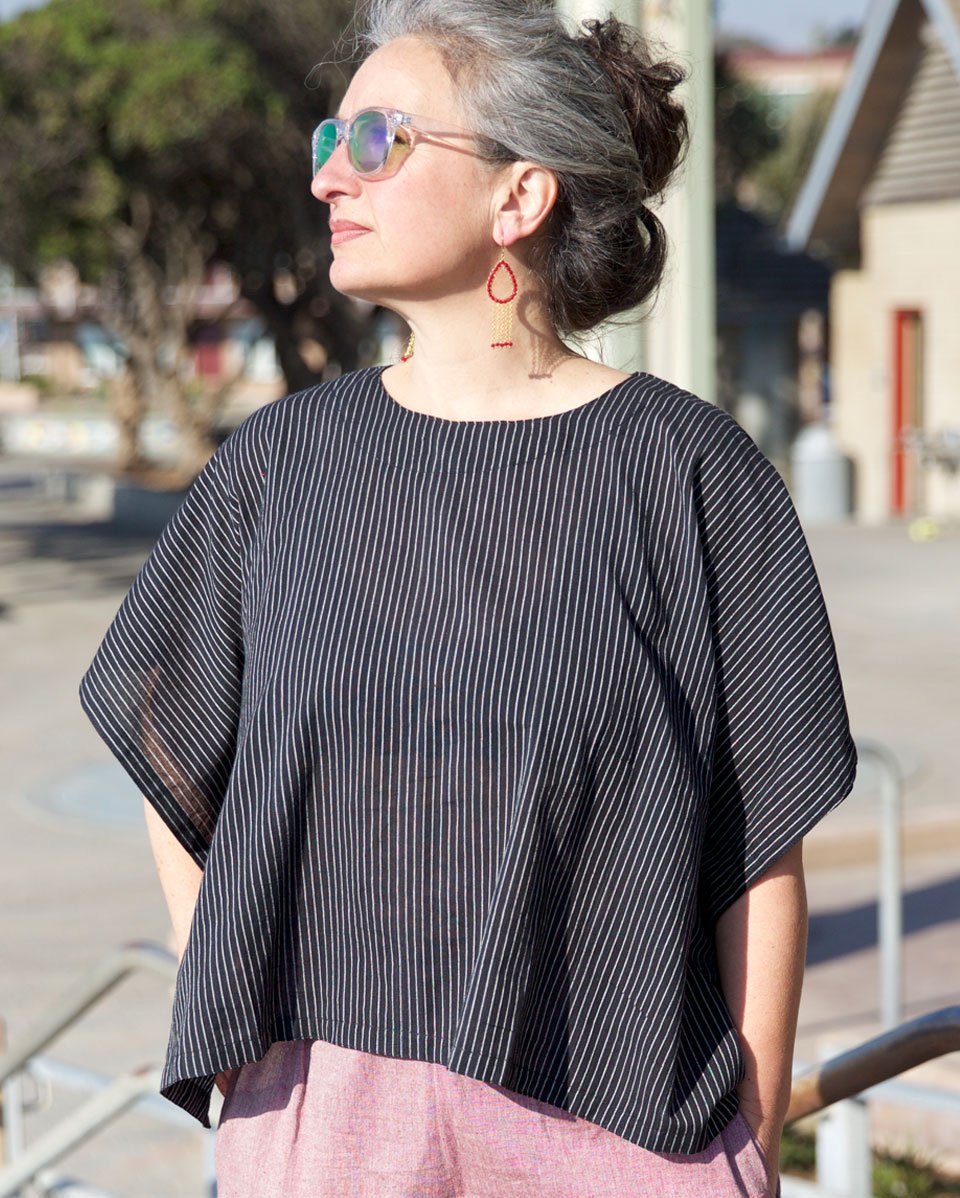 Striped Cotton Box Top