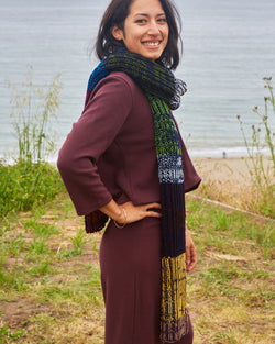 Long Color Block Scarf