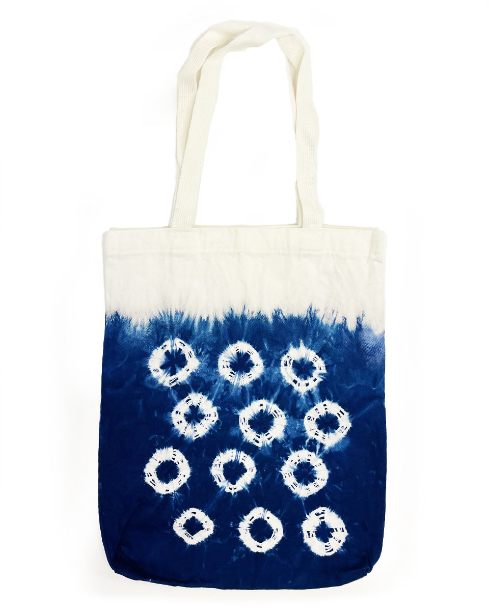 Outlets Blue Floral Batik Tote Bag