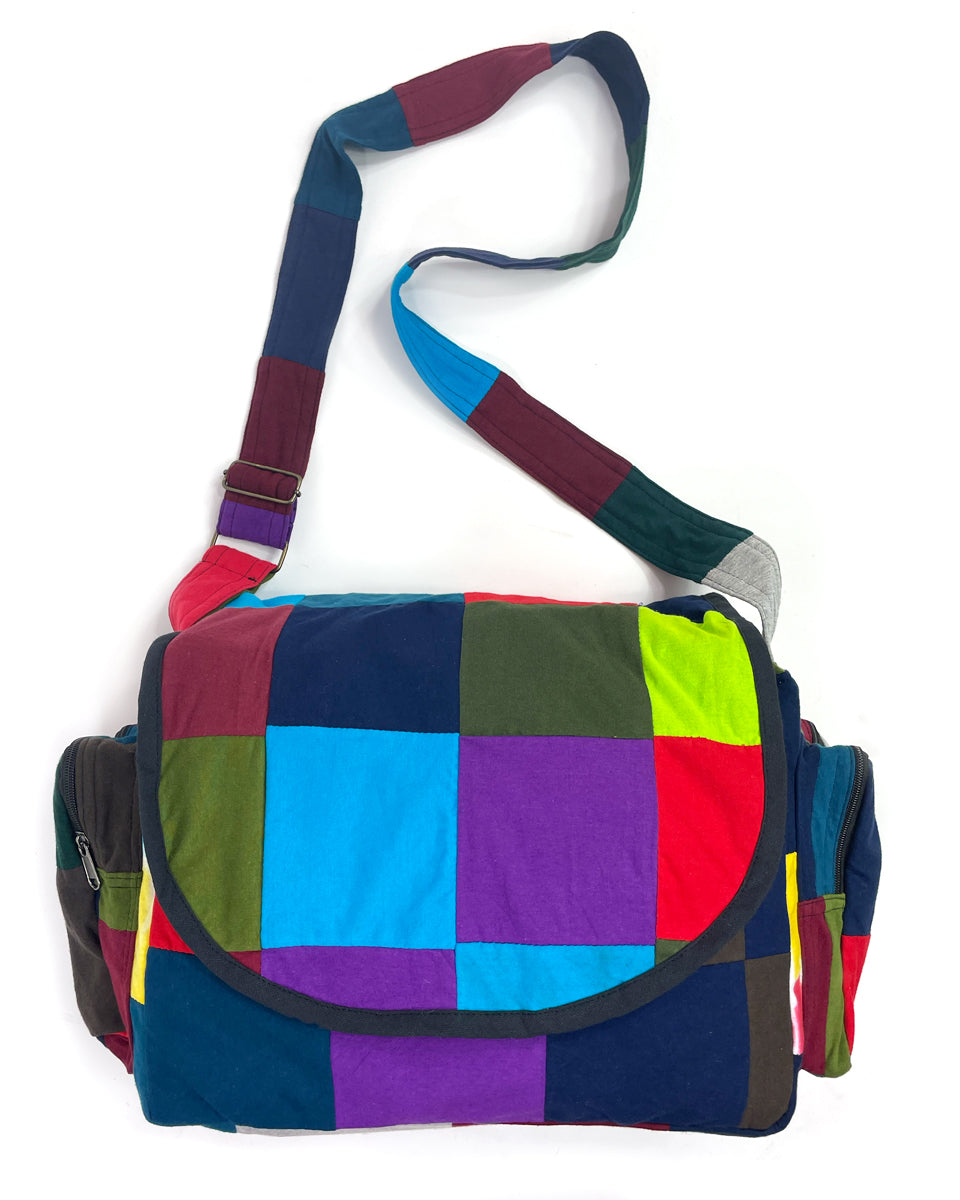 Patchwork Messenger Bag