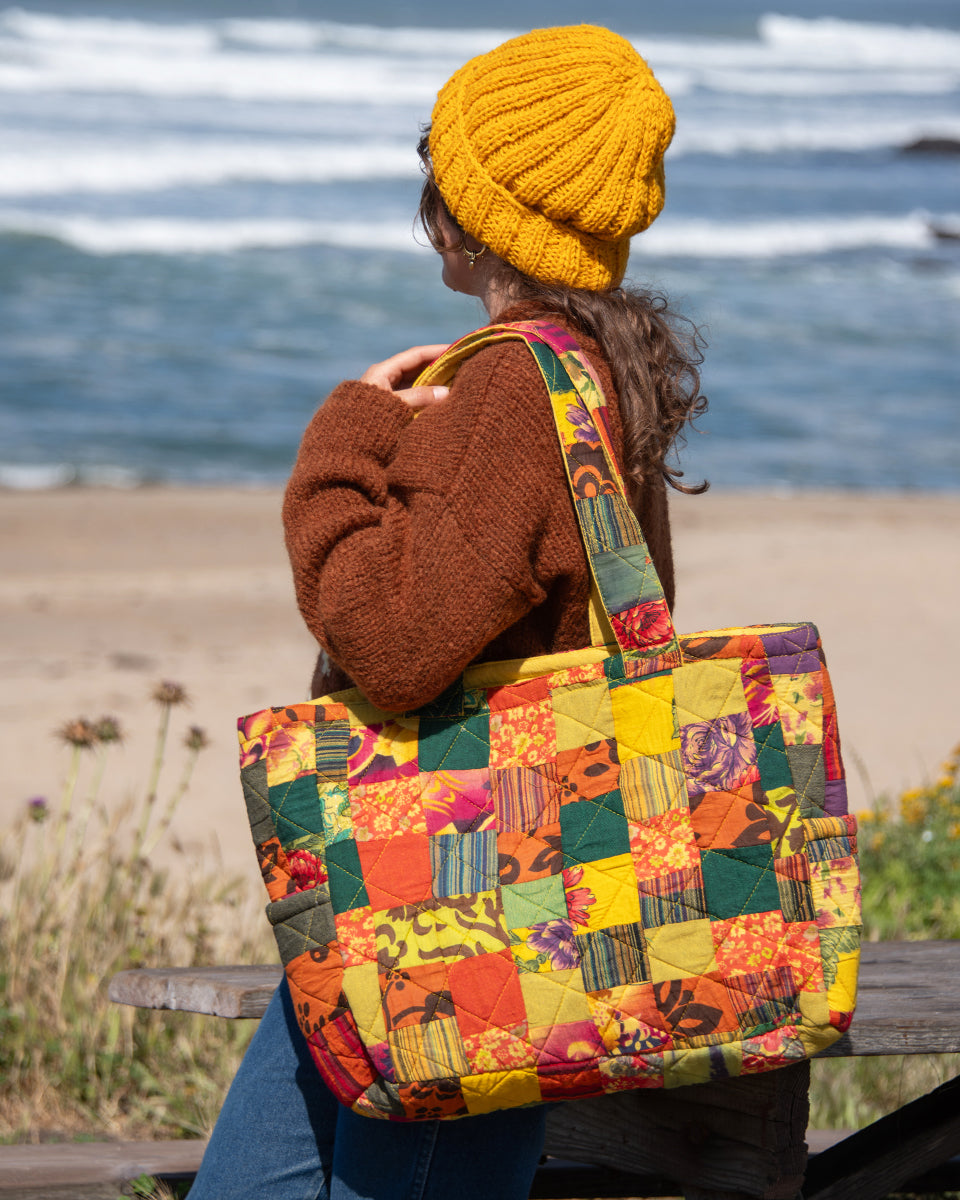Quilted Patchwork Tote Bag