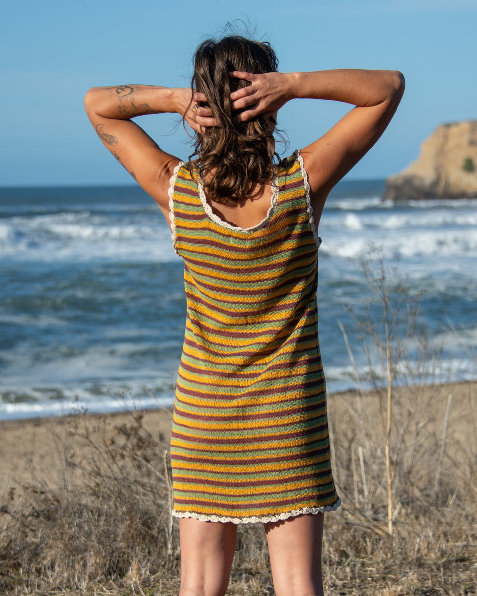 Striped Knit Mini Dress