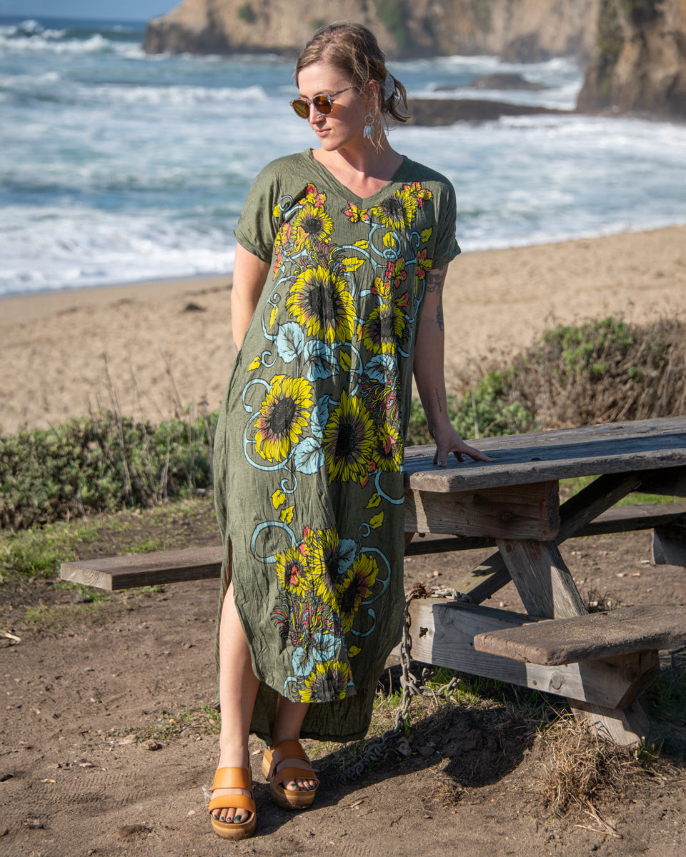 Sunflower T-Shirt Dress