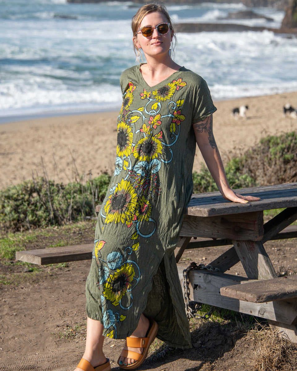 Sunflower T-Shirt Dress