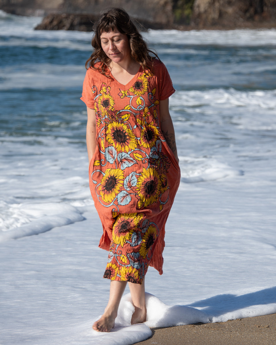 Sunflower T-Shirt Dress Orange