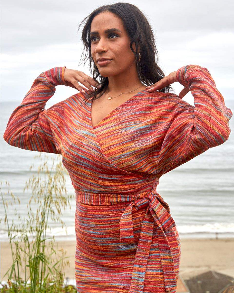 V Neck Pure Cotton Bottoming Dress
