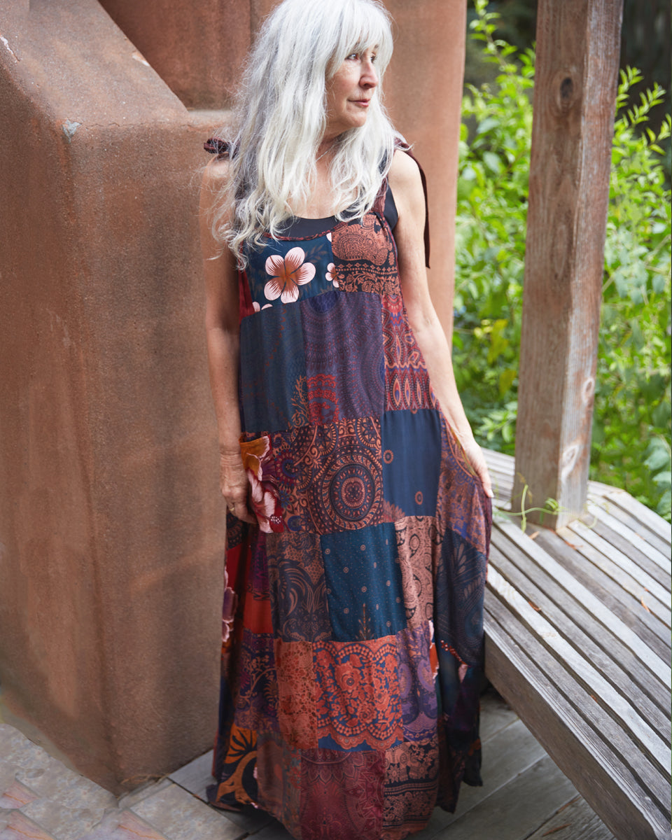 Long Patchwork Dress