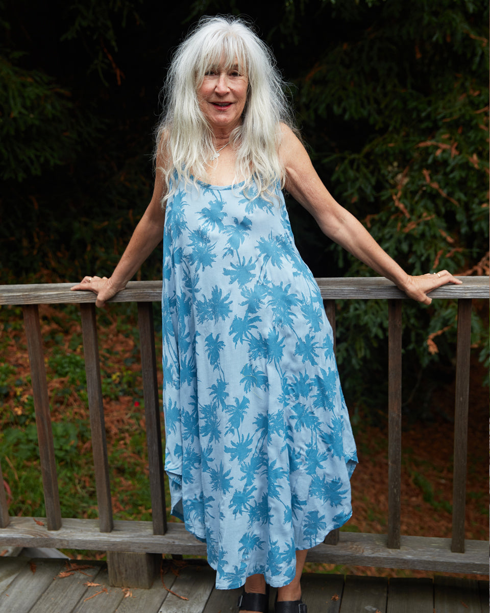 blue tropical maxi dress Blue Tropical Print Maxi Dress - Vacation Ready