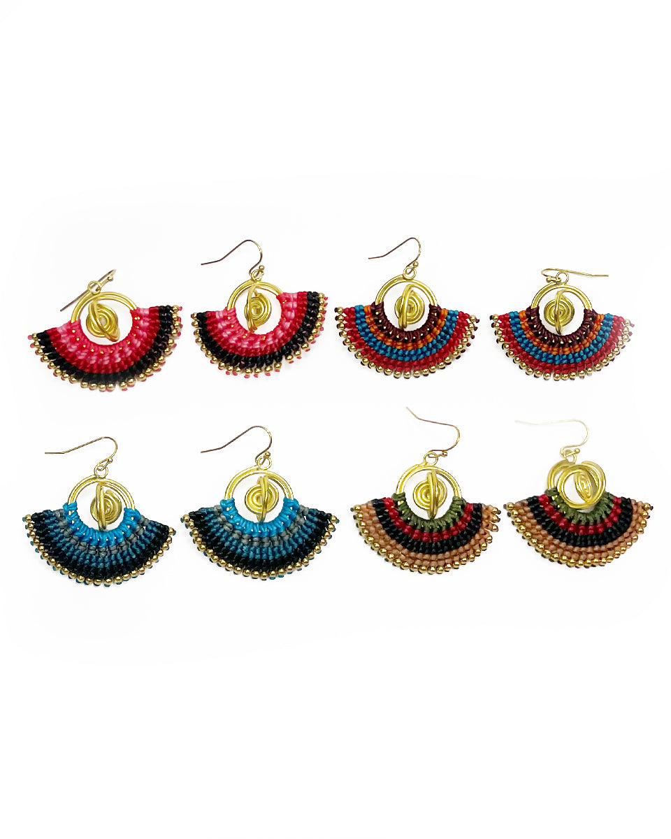 Spiral Macrame Earring