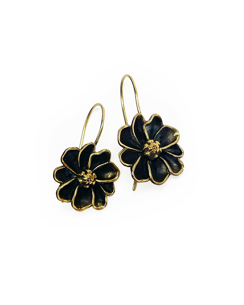 Brass Flower Earring