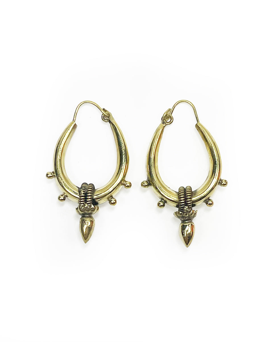 Brass Hoop with Spike