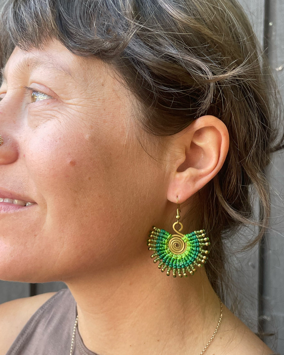 Waxed Cotton Sunbeam Earrings