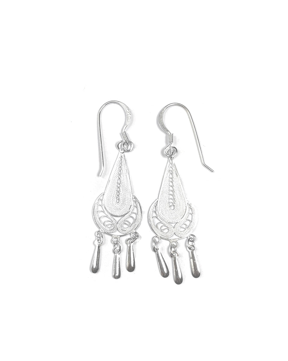 Filigree Earring with Hanging Details