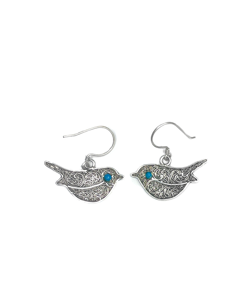 Filigree Bird Earring