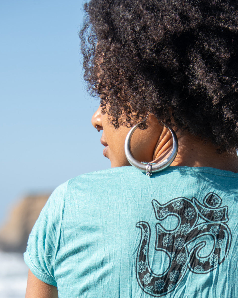 Tribal Hollow Hoop Earrings