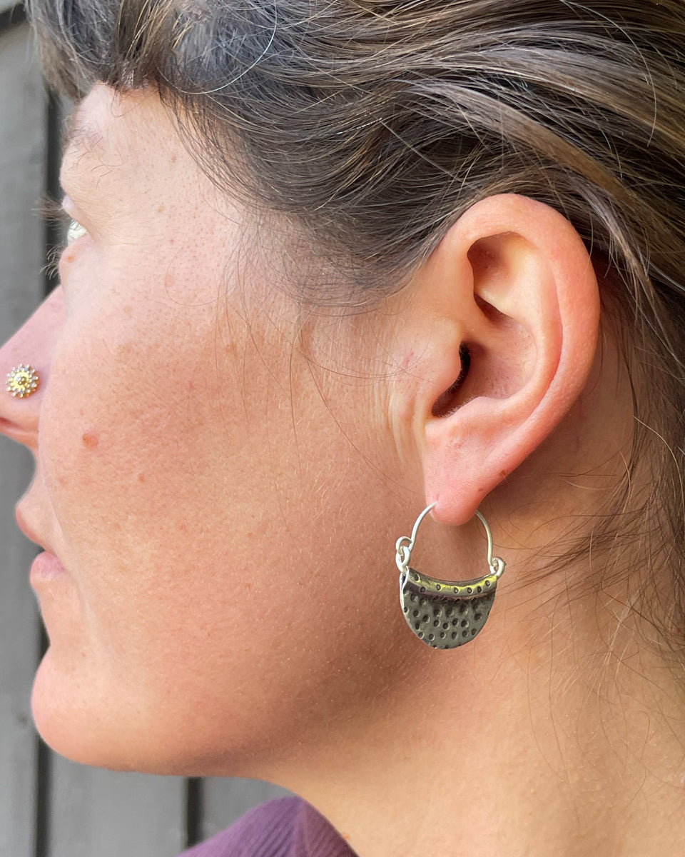 Half Moon Earring with Dots