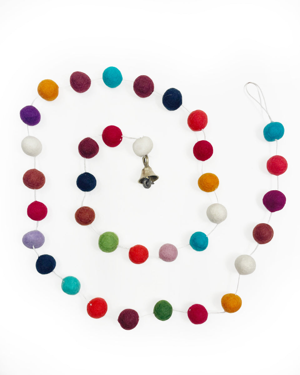 Felted Pom Pom Garland
