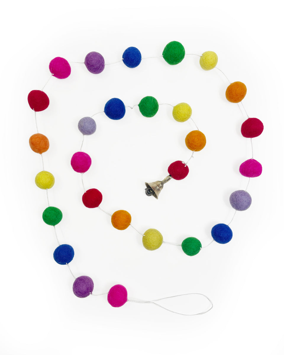 Felted Pom Pom Garland