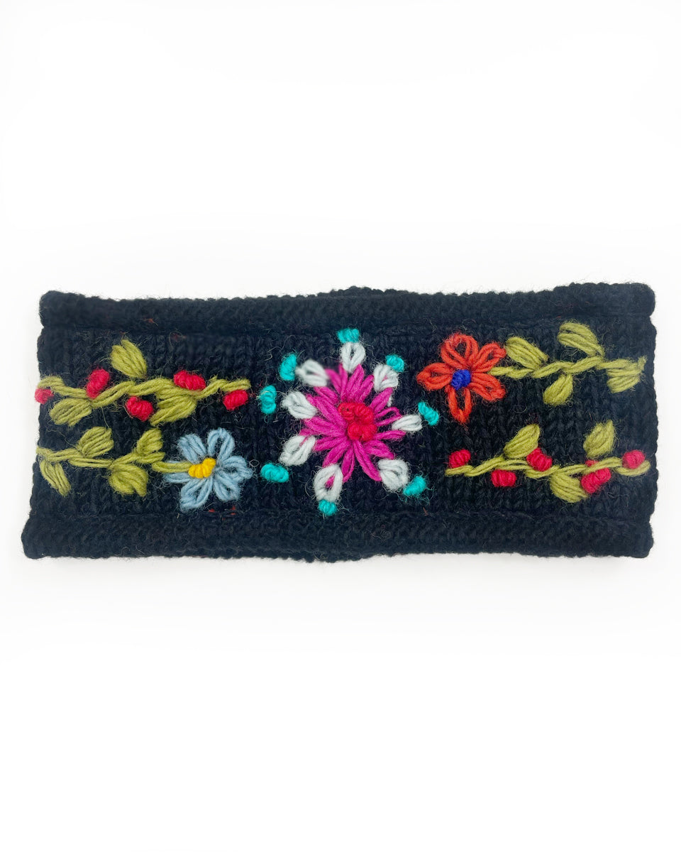 Floral Embroidered Headband