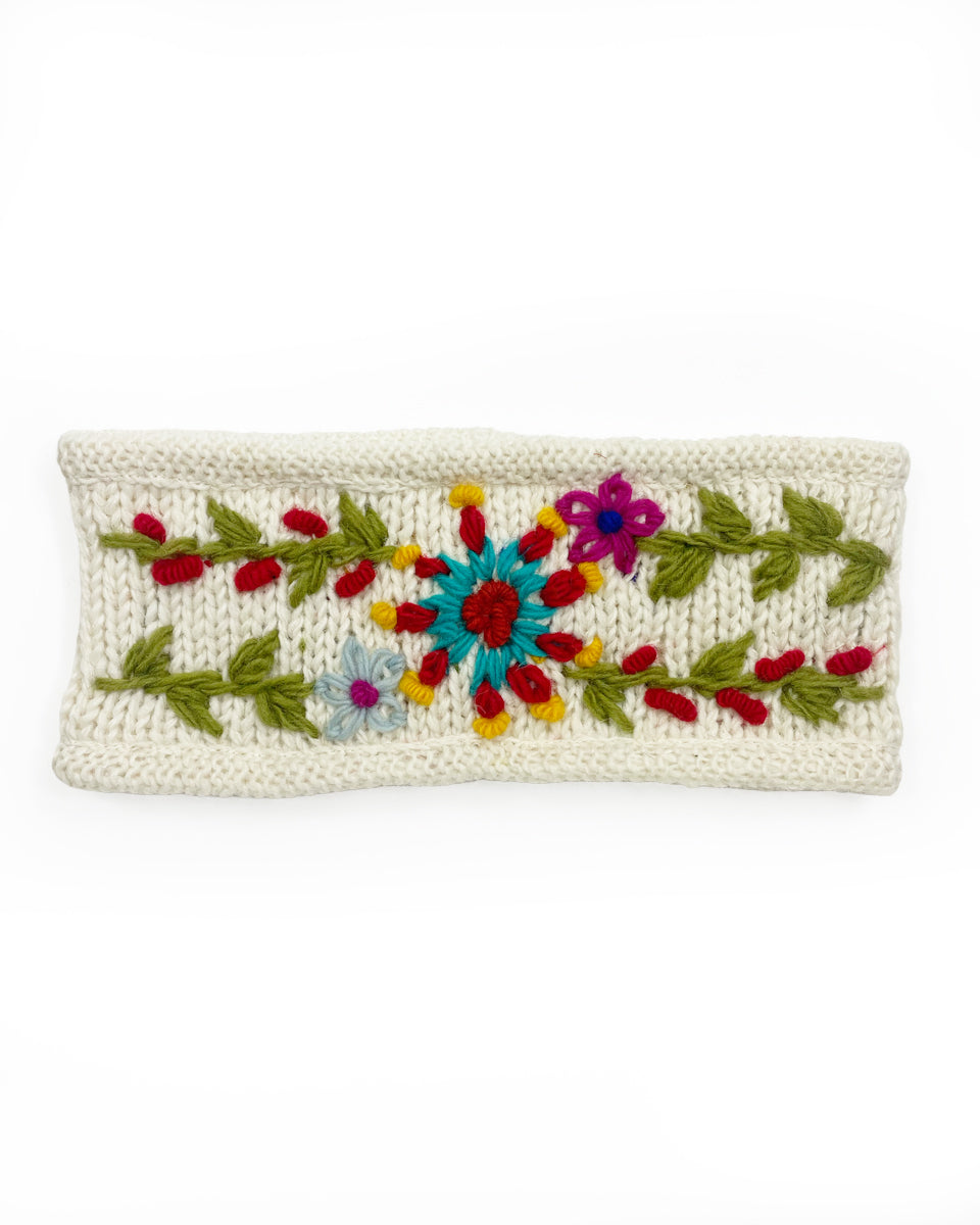 Floral Embroidered Headband