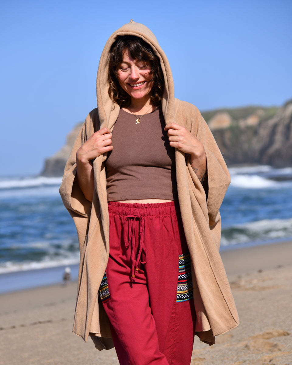 piping cape 2way coat black