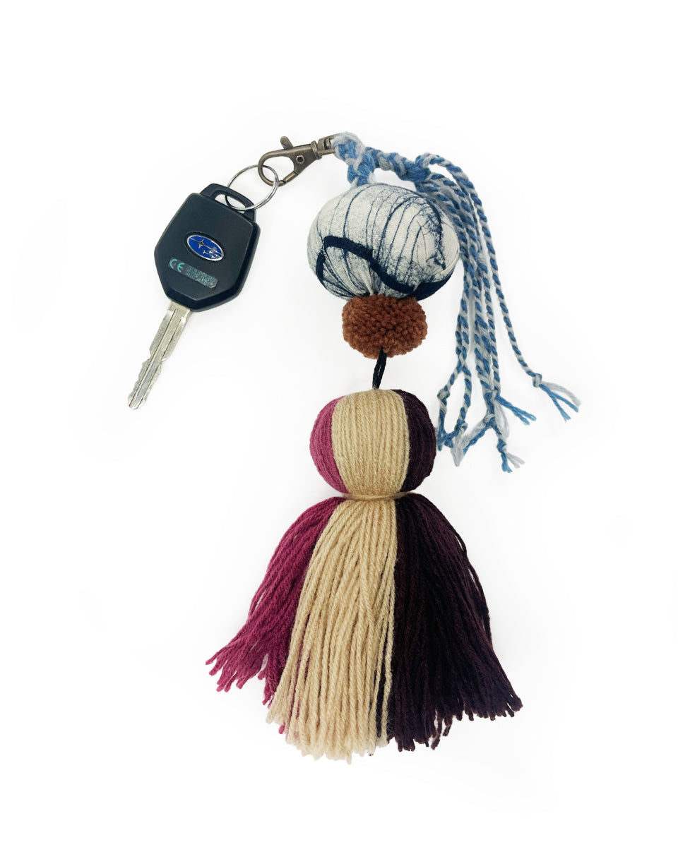 Indigo Tassel Bag Charm
