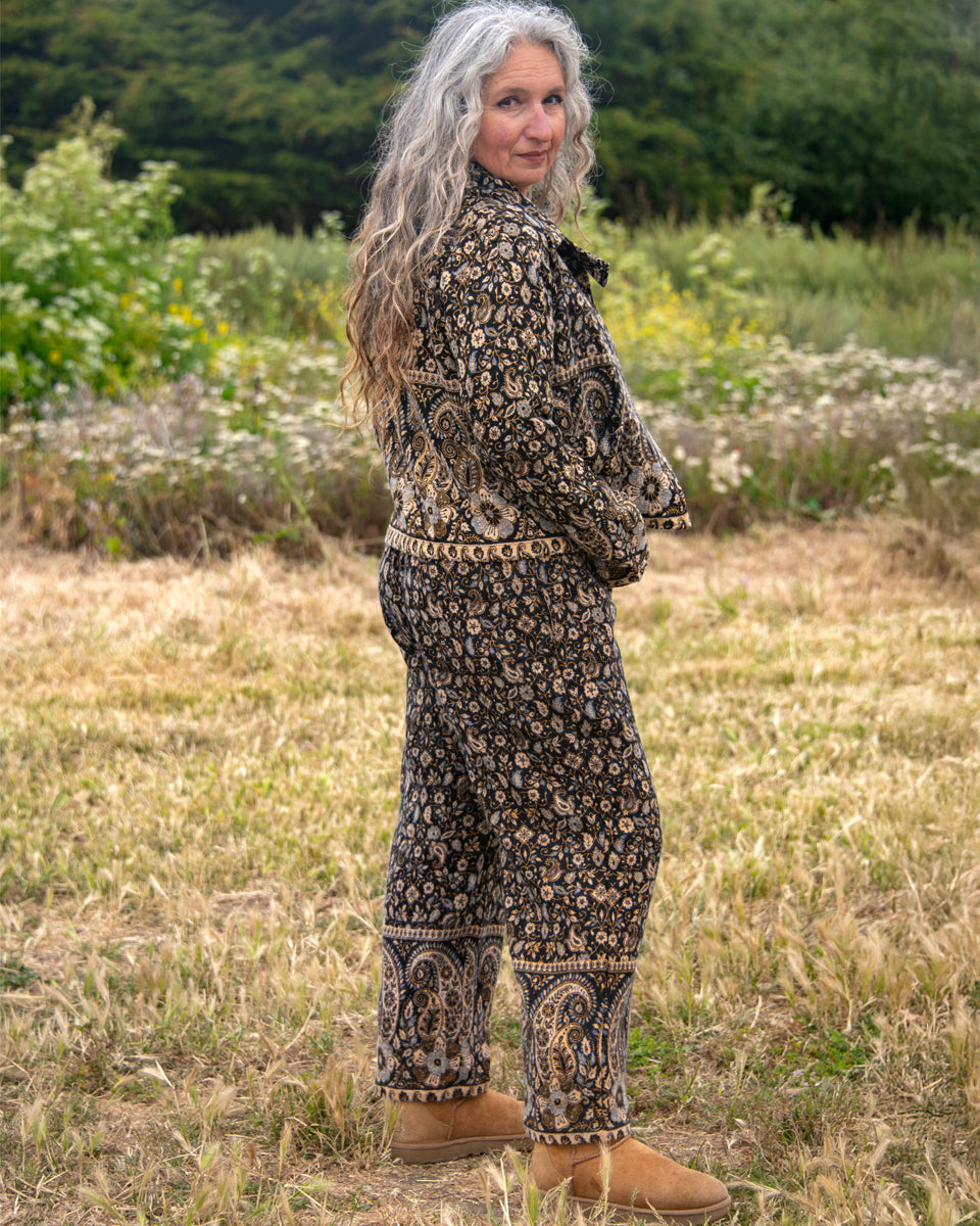 Wide Leg Paisley Pants