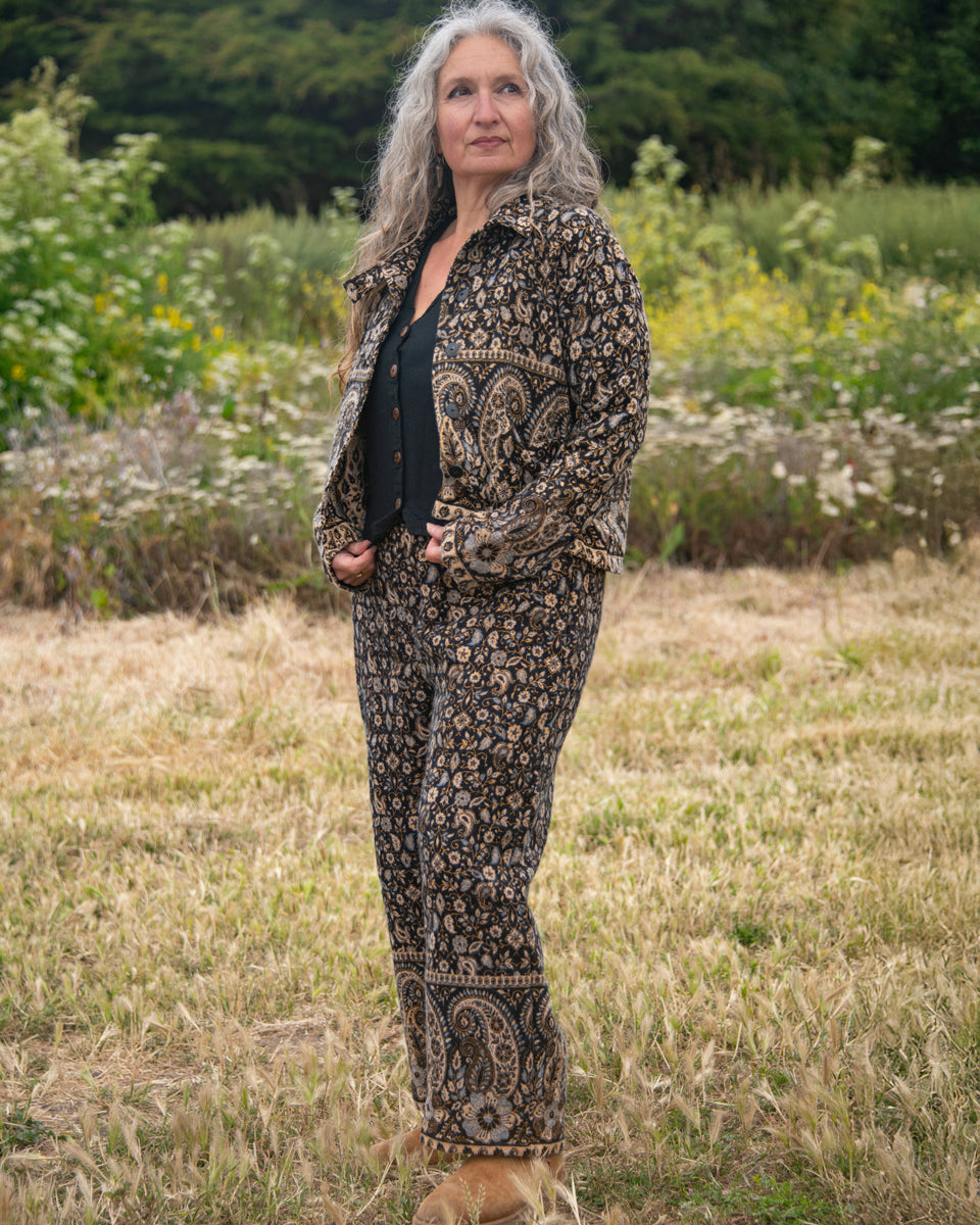 Wide Leg Paisley Pants