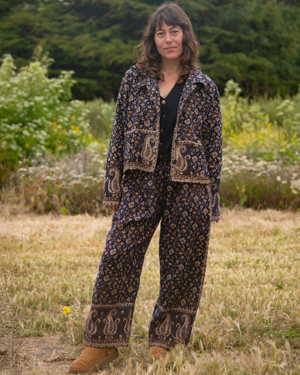 Wide Leg Paisley Pants