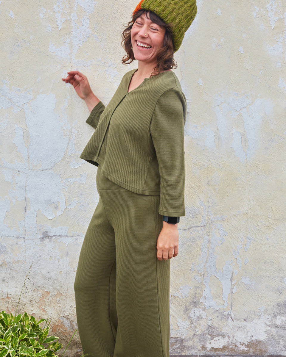 【BAON】Zenkiko Basic Wide Cotton Pants Organic Stretch Cotton Wide Leg Chino Pants