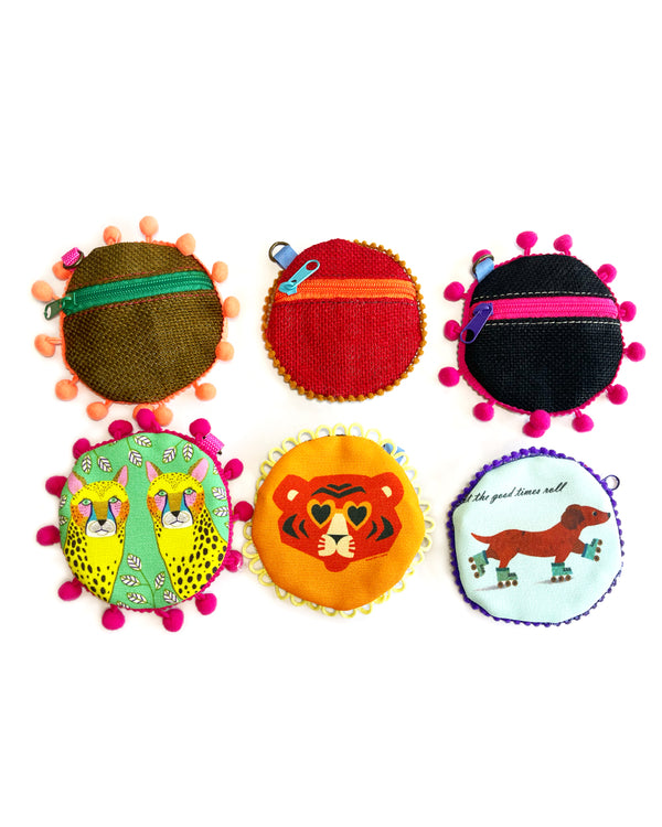 Funky Animal Pouch with Pompoms